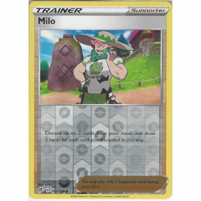 Milo 161/192 Uncommon Reverse Holo Pokemon Card (SWSH Rebel Clash)