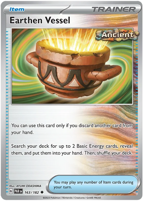 Earthen Vessel 163/182 Uncommon Reverse Holo Pokemon Card (SV04 Paradox Rift)