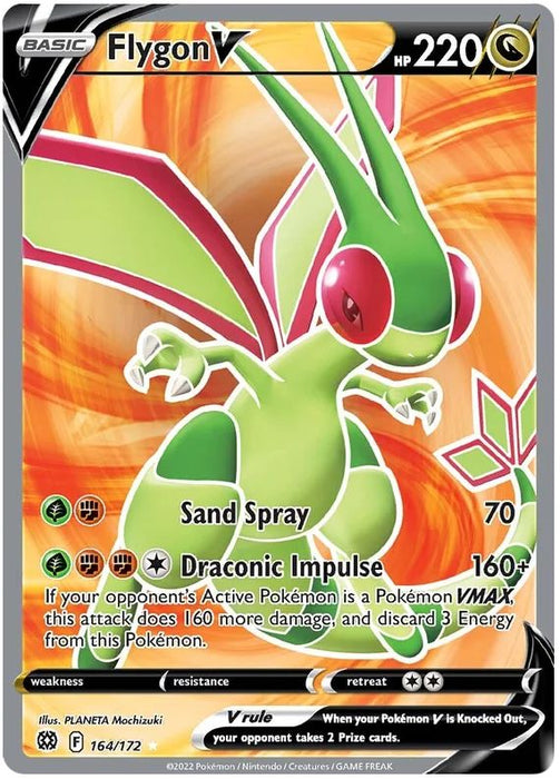 Flygon V 164/172 Ultra Rare Pokemon Card (SWSH Brilliant Stars)