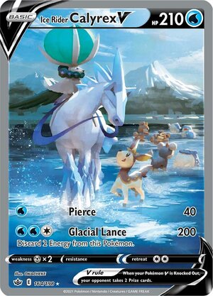 Ice Rider Calyrex V 164/198 Ultra Rare Pokemon Card (SWSH Chilling Reign)