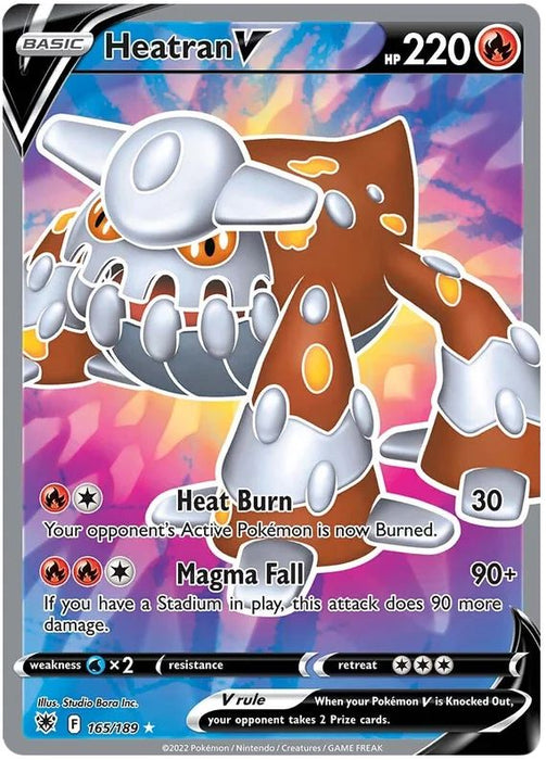 Heatran V 165/189 Rare Ultra Pokemon Card (SWSH Astral Radiance)