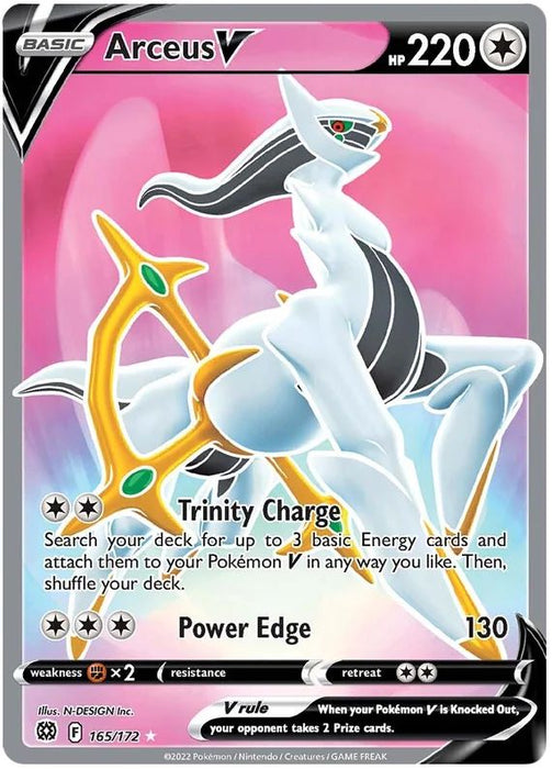 Arceus V 165/172 Ultra Rare Pokemon Card (SWSH Brilliant Stars)