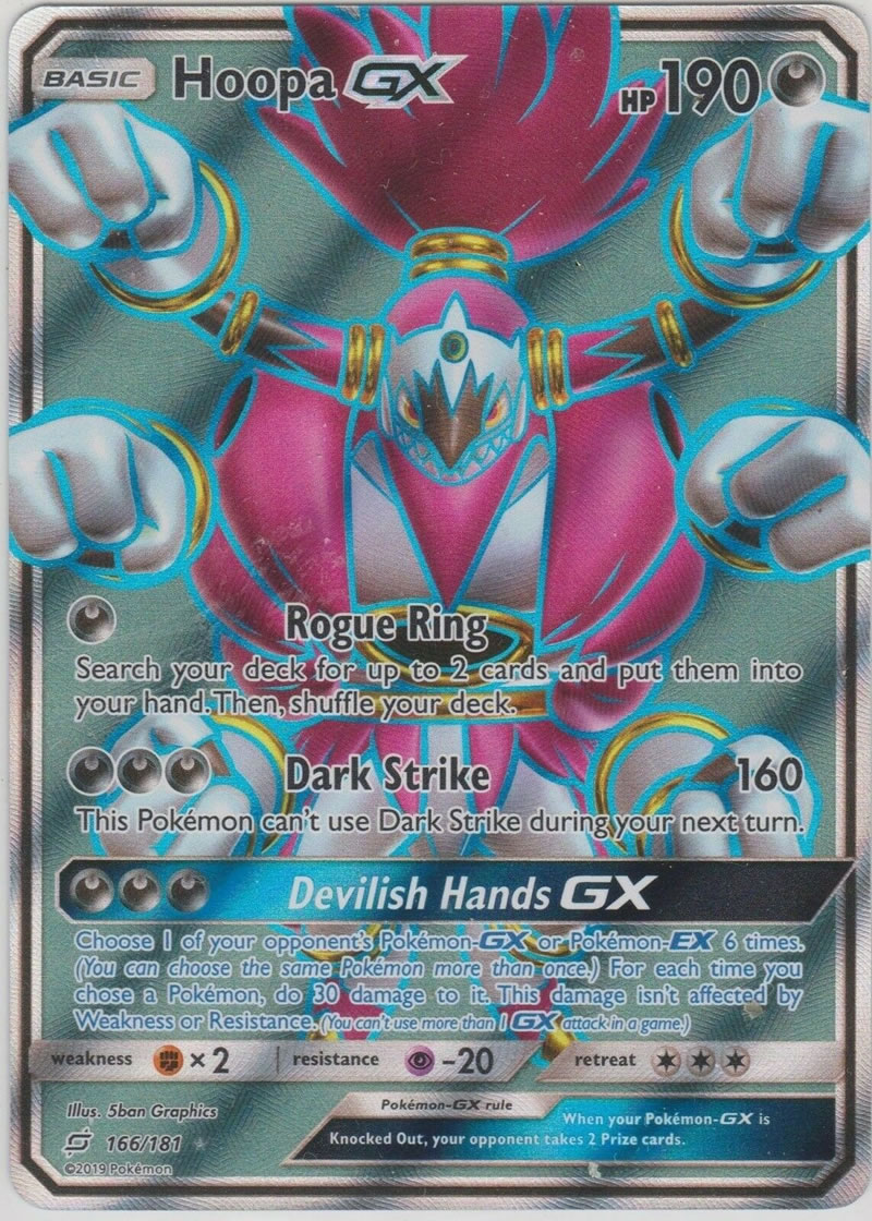 Custom Hoopa Card Hoopa GX 166/181 Full Art Pokemon Card (Team Up) — Titan Cards Ltd