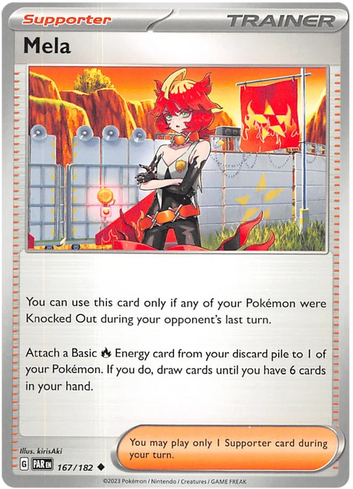 Mela 167/182 Uncommon Pokemon Card (SV04 Paradox Rift)