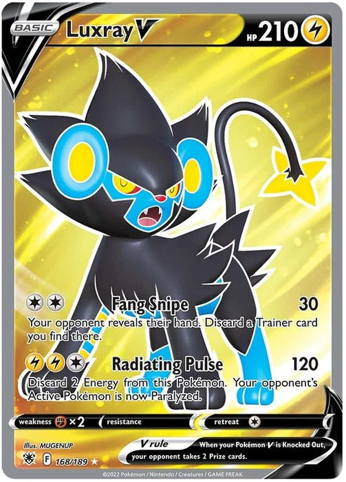 Luxray V 168/189 Rare Ultra Pokemon Card (SWSH Astral Radiance)