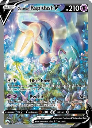 Galarian Rapidash V 168/198 Ultra Rare Pokemon Card (SWSH Chilling Reign)