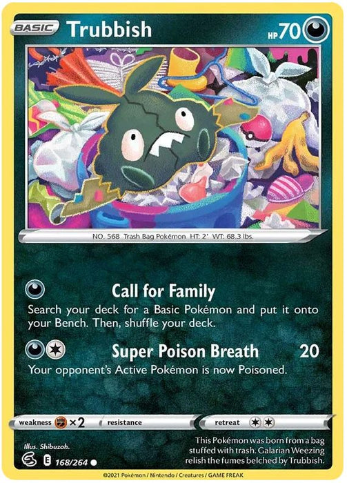 Trubbish 168/264 Common Pokemon Card (SWSH Fusion Strike)