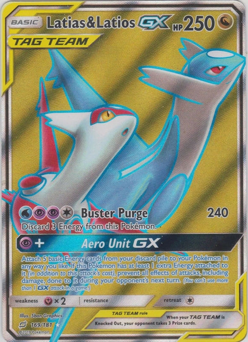 Latias & Latios GX 169/181 Full Art Pokemon Card (Team Up)