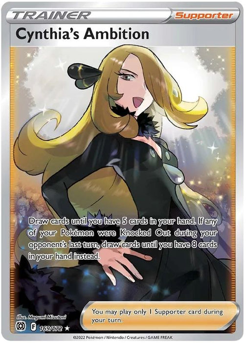 Cynthia's Ambition 169/172 Ultra Rare Pokemon Card (SWSH Brilliant Stars)