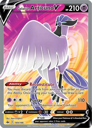 Galarian Articuno V 169/198 Ultra Rare Pokemon Card (SWSH Chilling Rei Titan Cards Ltd Galarian Articuno V 169/198 Ultra Rare Pokemon Card (SWSH Chilling Rei Titan Cards Ltd