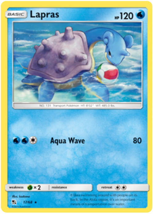 Lapras 17/68 Rare Pokemon Card (Hidden Fates)