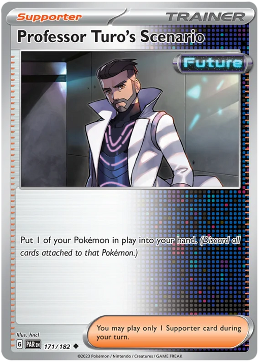 Professor Turo's Scenario 171/182 Uncommon Reverse Holo Pokemon Card (SV04 Paradox Rift)