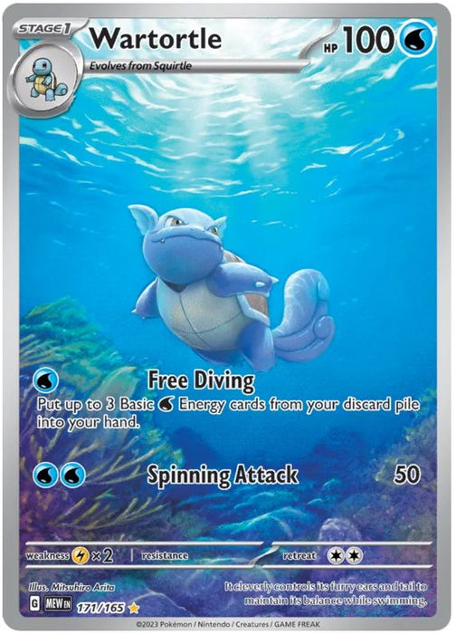 Wartortle 171/165 Illustration Rare Pokemon Card (Pokemon SV 151)