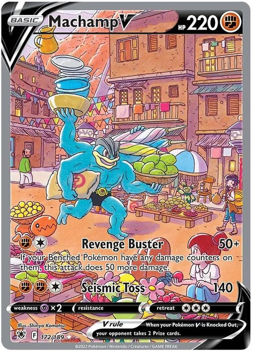 Machamp V 172/189 Rare Ultra Pokemon Card (SWSH Astral Radiance)