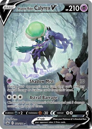 Shadow Rider Calyrex V 172/198 Ultra Rare Pokemon Card (SWSH Chilling Reign)