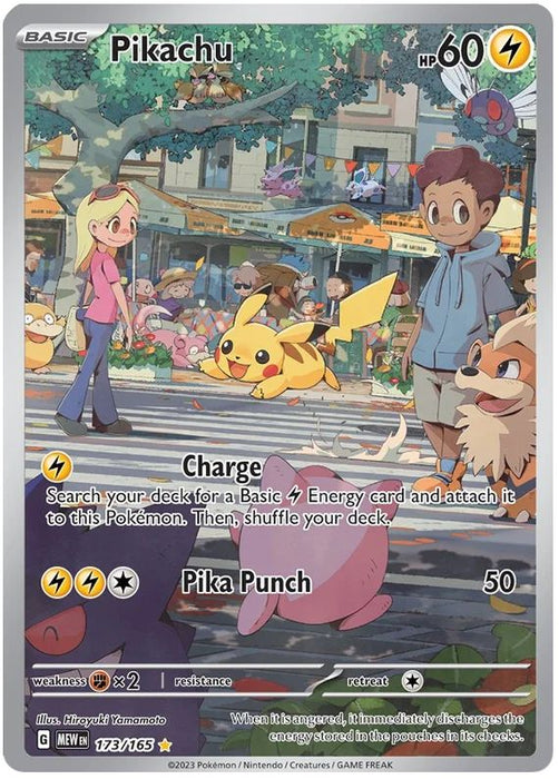 Pikachu 173/165 Illustration Rare Pokemon Card (Pokemon SV 151)