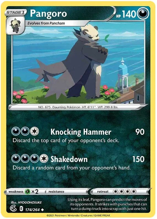 Pangoro 174/264 Uncommon Pokemon Card (SWSH Fusion Strike)