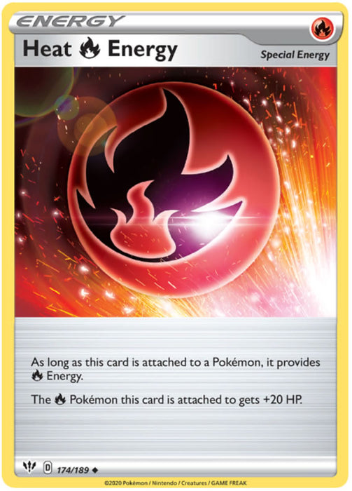 Heat Fire Energy 174/189 Uncommon Pokemon Card (Darkness Ablaze)