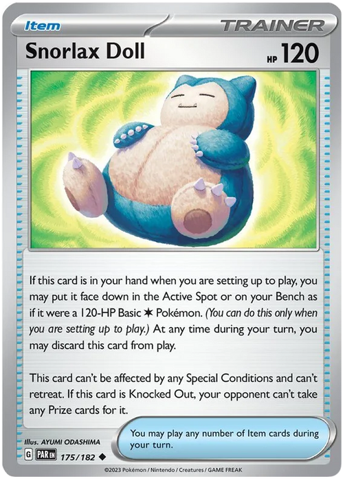 Snorlax Doll 175/182 Uncommon Pokemon Card (SV04 Paradox Rift)