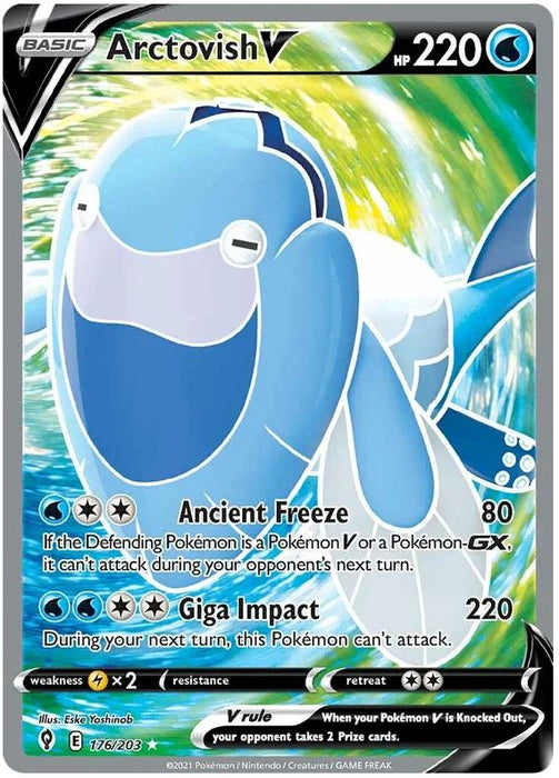 Arctovish V 176/203 Ultra Rare Pokemon Card (SWSH Evolving Skies)