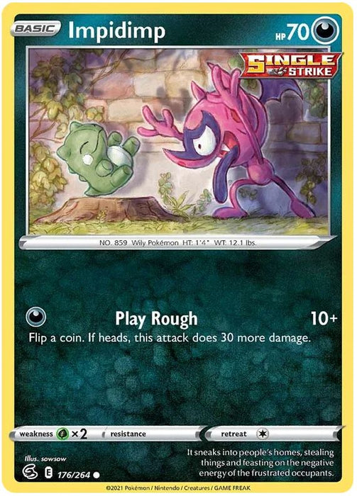 Impidimp 176/264 Common Pokemon Card (SWSH Fusion Strike)