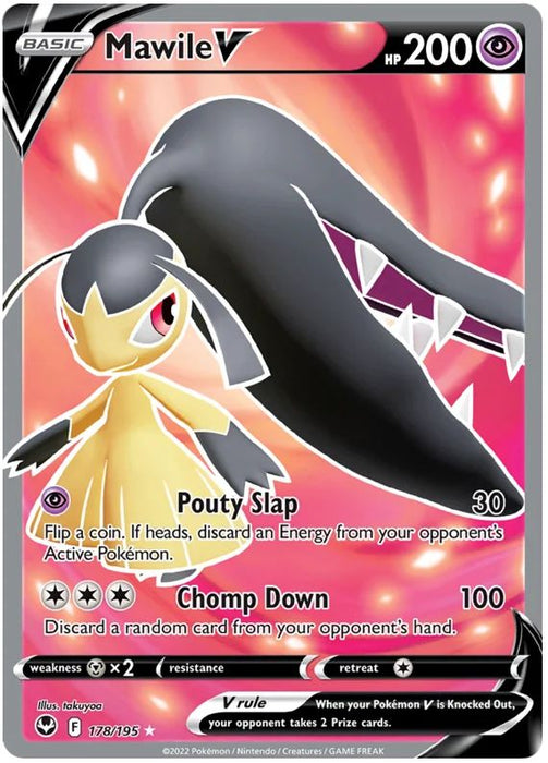 Mawile V 178/195 Rare Ultra Pokemon Card (SWSH Silver Tempest)
