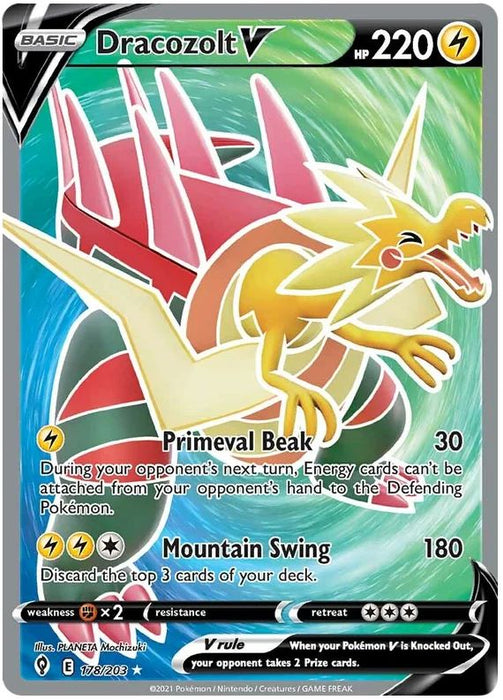 Dracozolt V 178/203 Ultra Rare Pokemon Card (SWSH Evolving Skies)