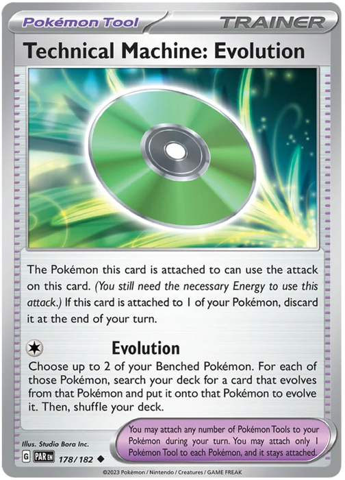 Technical Machine: Evolution 178/182 Uncommon Pokemon Card (SV04 Paradox Rift)