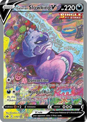 Galarian Slowking V 179/198 Ultra Rare Pokemon Card (SWSH Chilling Reign)