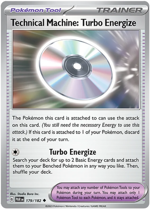 Technical Machine: Turbo Energize 179/182 Uncommon Pokemon Card (SV04 Paradox Rift)