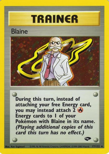 Blaine 17/132 Rare Holo Pokemon Card (Gym Challenge)