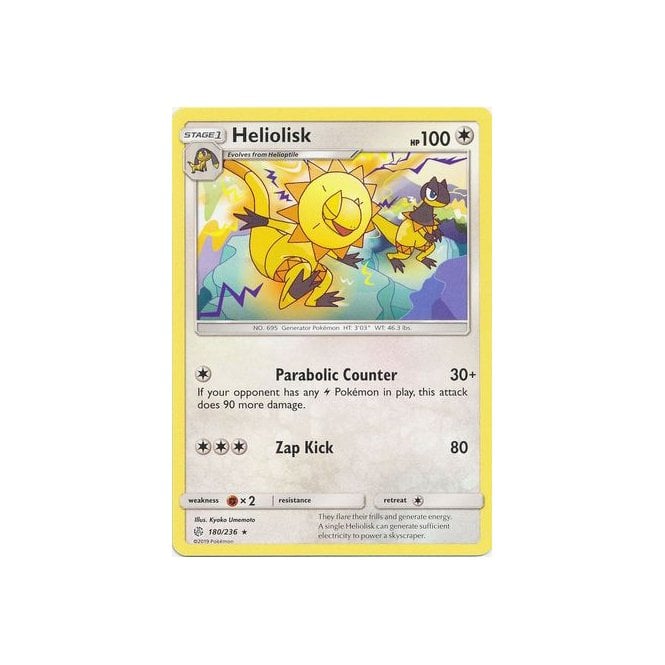 Heliolisk 180/236 Rare Pokemon Card (Cosmic Eclipse)