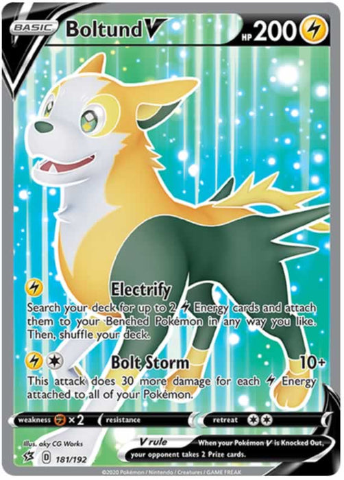Boltund V 181/192 Ultra Rare Pokemon Card (SWSH Rebel Clash)