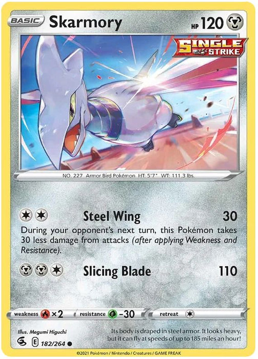 Skarmory 182/264 Common Pokemon Card (SWSH Fusion Strike)