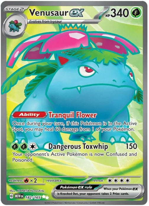 venusaur rare card Venusaur ex 182/165 Ultra Rare Pokemon Card (Pokemon SV 151) — Titan Cards Ltd