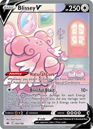 Blissey V 183/198 Ultra Rare Pokemon Card (SWSH Chilling Reign)