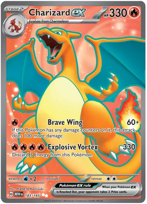 Charizard ex 183/165 Ultra Rare Pokemon Card (Pokemon SV 151) Titan Cards Ltd Charizard ex 183/165 Ultra Rare Pokemon Card (Pokemon SV 151) Titan Cards Ltd