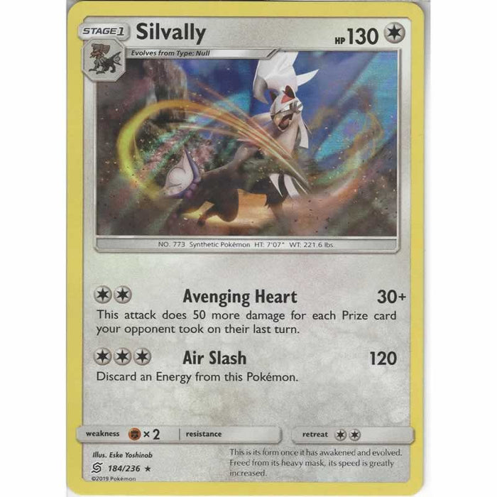 Silvally 184/236 Rare Holo Pokemon Card (Unified Minds)