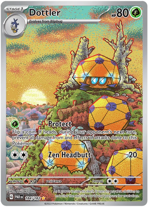 Dottler 184/182 Illustration Rare Pokemon Card (SV04 Paradox Rift)