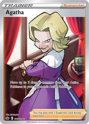 Agatha 186/198 Ultra Rare Pokemon Card (SWSH Chilling Reign)