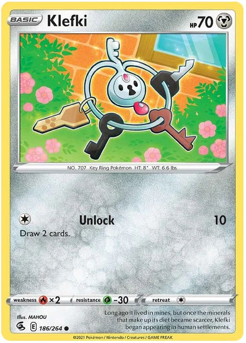 Klefki 186/264 Common Pokemon Card (SWSH Fusion Strike)