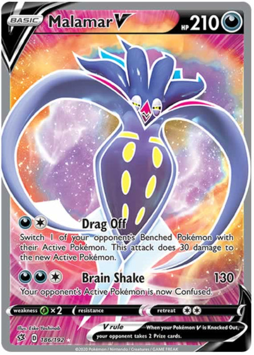 Malamar V 186/192 Ultra Rare Pokemon Card (SWSH Rebel Clash)