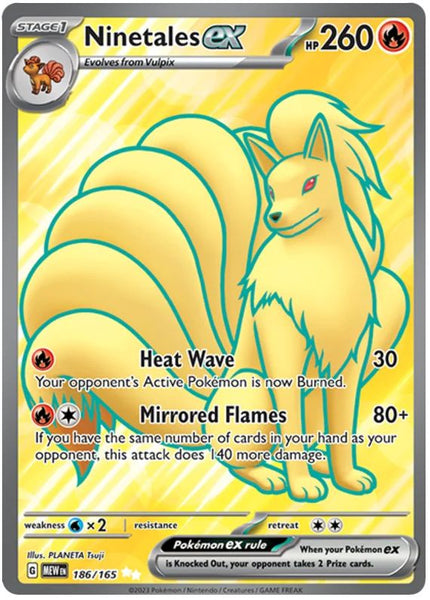 Pokemon Ninetales ex 186/165 Ultra Rare Pokemon Card (Pokemon SV 151