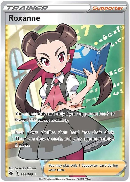 Roxanne 188/189 Rare Ultra Pokemon Card (SWSH Astral Radiance)