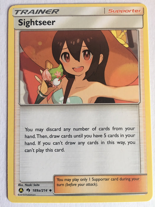 Sightseer 189a/214 Alt. Art Trainer Card (Pokemon SM Lost Thunder)