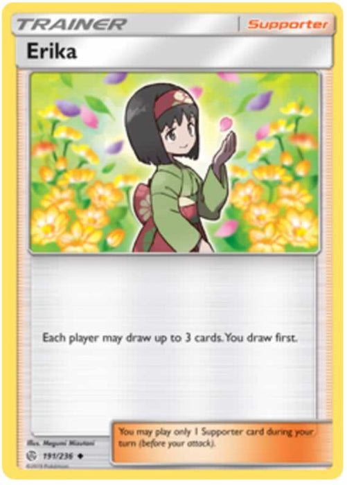 Erika 191/236 Uncommon Pokemon Card (Cosmic Eclipse)