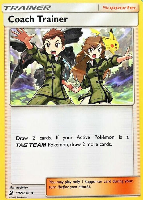 Coach Trainer 192/236 Trainer Card (Pokemon SM11 Unified Minds)