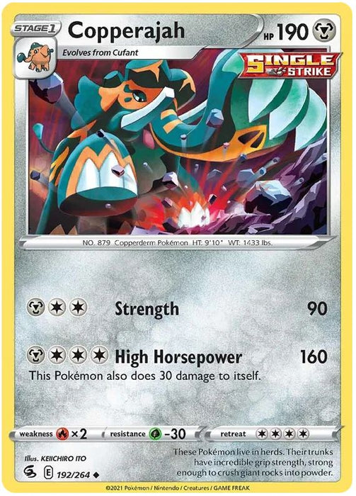 Copperajah 192/264 Uncommon Pokemon Card (SWSH Fusion Strike)