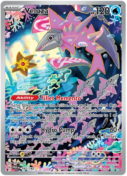 Veluza 192/182 Illustration Rare Pokemon Card (SV04 Paradox Rift)