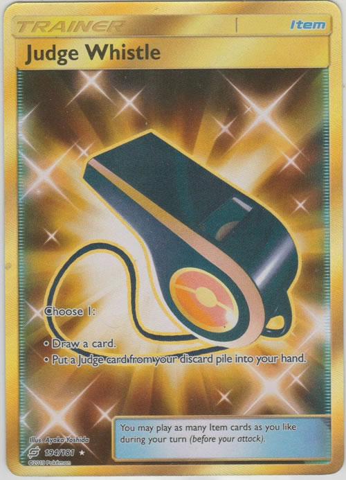 Judge Whistle 194/181 Rare Secret :: Team Up :: Mint Pokemon Card Judge Whistle 194/181 Rare Secret :: Team Up :: Mint Pokemon Card
